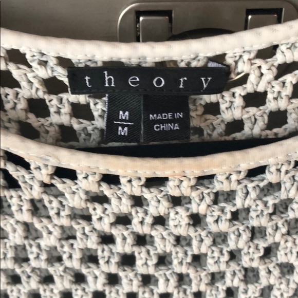 Theory linen mesh tank size medium - Picture 2 of 4